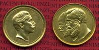 Medaille Gold Preußen Goldmedaille Preußen Goldmedaille 1888 Drei-Kaiserjahr ohne Inschrift Sig. E.W.