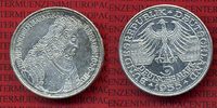 Bundesrepublik Deutschland FRG Germany 5 DM Gedenkmünze Silber 5 DM 1955 G, 300. Geburtstag Ludwig Wilhelm Markgraf v. Baden sog. Türkenlouis