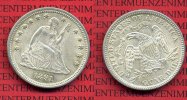 USA 25 Cents Silbermünze Quarter USA 25 Cents Seated Liberty Quarter 1891 TOP