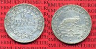 Anhalt Bernburg 1/6 Taler Anhalt Bernburg 1/6 Taler 1861 A , Bär auf Mauer, vz