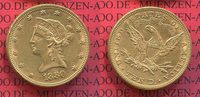 USA 10 Dollars Liberty Frauenkopf Eagle USA 10 Dollars Liberty, Frauenkopf, 1880 Coronet Head Gold