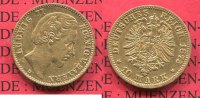 Bayern Bavaria 10 Mark Goldmünze Ludwig II. Bayern 10 Mark Gold 1875 D J. 196 König Ludwig II.