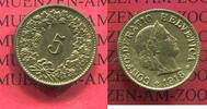 Schweiz, Switzerland 5 Rappen Kursmünze Messingfarben Switzerland 5 Rappen 1918, Helvetia, Brass Coloured