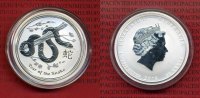 Australien 50 Cents Lunar II Serie Jahr der Schlange - 1/2 Unze Silber