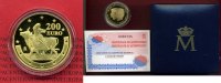 Spanien 200 Euro Gold Spanien 200 Euro 2003 Währungsunion Europa auf Stier PP