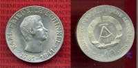 DDR GDR Eastern Germany 10 Mark DDR Silber Gedenkmünze 125. Todestag von Karl Friedrich Schinkel