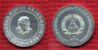 DDR 10 Mark Silber Gedenkmünze Caspar David Friedrich