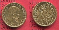 Württemberg 20 Mark Württemberg 20 Mark, König Wilhelm II. Gold Gold 1894 J. 296