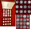 Russland, USSR Sovjetunion 5 + 10 Rubel Satz 28 Münzen 14 x 5 Rubel und 14 x 10 Rubel Olympiade Moskau