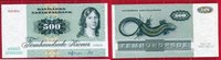 Dänemark, Denmark 500 Kroner Kronen Banknote Dänemark 1000 Kronen Serie 1972/1988 ? Eidechse