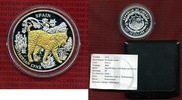 Liberia 10 Dollar 10 Dollar Liberia 2005 Silbermotivmünze Iberischer Luchs mit Brilliantaugen