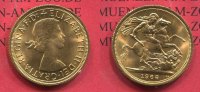 Großbritannien, England, UK, Great Britain Sovereign Goldmünze England 1968 Sovereign Goldmünze Elisabeth II.