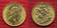 Großbritannien, England, UK, Great Britain Sovereign Goldmünze England 1966 Sovereign Goldmünze Elisabeth II.