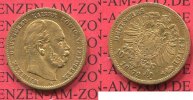 Preußen, State of Prussia German Empire 10 Mark Goldmünze Kursmünze Preußen 10 Mark Gold 1872 A J. 242 Wilhelm I.