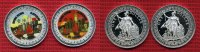 Hong Kong returns to China 2 x Trade Dollar 1997 Silber PP Hong Kong returns to China Set PP 2 Münzen Farbe