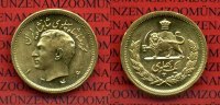 Persien, Iran 1 Pahlawi Goldmünze Iran Persien 1 Pahlewi Schah Muhammad Reza Gold Löwe vor Sonne