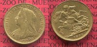 Großbritannien, England, UK Sovereign, 1 Pfund Goldmünze England Sovereign 1895 Victoria St. Georg