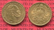 Preußen, Purssia German Empire 20 Mark Goldmünze Preußen 20 Mark Gold 1873 C Wilhelm I. J. 243, ss+