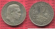 Münchner Medailleure K. Goetz Silbermedaille Goetz Medaille 1927 D Hindenburg, 80. Geburtstag Bayer. Hauptmünzamt
