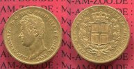 Sardinien Italien 20 Lire Sardinien Italien 20 Lire 1838 P Gold Carl Alexander II. Gold