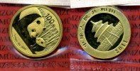 China, Peoples Republic PRC 100 Yuan Panda, 1/4 Unze China 100 Yuan 2011 Gold Panda, 1/4 Unze in Shengzhen Folie