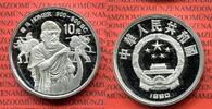 China Volksrepublik, PRC 10 Yuan Silbermünze China 10 Yuan 1990 Silber Homer