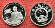 China Volksrepublik, PRC 10 Yuan Silber China 10 Yuan 1990 Silber Thomas Alva Edison 1847 - 1931