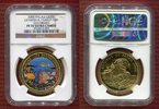 Palau Mikroauflage maximal 200 Stück ! 200 Dollars Farbmünze Gold 1 Unze Palau 200 Dollars Gold 2000 Marine Life Protection - Rotfeuerfisch