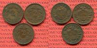 Schweiz, Switzerland 3 x 2 Rappen Kursmünze Kupferfarben Schweiz 3 x 2 Rappen Lot 1886, 1915 und 1919 Kreuz Kupferfarben