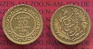 Frankreich Tunesien 20 Francs Goldmünze für Tunesien Tunesien Französische Herrschaft 20 Francs 1899, Gold