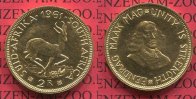 Süd Afrika, South Africa 2 Rand Goldmünzen Südafrika 1961 2 Rand Springbock Gold Kursmünze