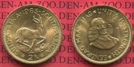 Süd Afrika, South Africa 2 Rand Goldmünzen Südafrika 1963 2 Rand Springbock Gold Kursmünze Selten