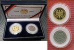 Bundesrepublik Deutschland 1 DM Gold - Mark + 1 DM 1950 F Goldmark 2001 A 1 DM Gold, Stgl. mit Originalkapsel in Box mit 1 DM 1950 F ss Picture