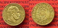 Preußen, Prussia State of German Empire 10 Mark Goldmünze Preußen 10 Mark Gold 1878 A J. 245 Wilhelm I. Kursmünze Circulation Coin Picture
