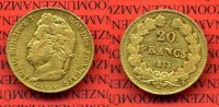 Frankreich, France 20 Francs Frankreich, 20 Francs 1835 A, Louis Philippe I. Gold, Picture