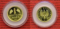 Bundesrepublik Deutschland 1 DM Gold - Mark Goldmark 2001 D 1 DM Gold, Stgl. mit Originalkapsel Picture