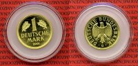 Bundesrepublik Deutschland 1 DM Gold - Mark Goldmark 2001 G 1 DM Gold, Stgl. mit Originalkapsel Picture