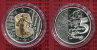 Frankreich France 5 Euro Bimetall Gold Silber Frankreich 5 Euro 2003 Silber, Säerin, Sameuse Goldinlay 2,7 g 0.750 PP OVP
