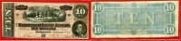 CSA Konföderierte Staaten von Amerika 10 Dollars USA CSA Confederate States 10 Dollars 1864 Richmond gebraucht