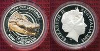 Australien, Australia 1 Dollar 1 Unze Australien 1 Dollar 2013 Bindi Salzwasserkrokodil PP Farbmünze OVP