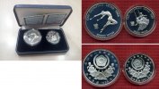 Südkorea, Southern Korea 5000 + 10000 Won Silbermünzen Südkorea 5.000 & 10.000 Won 1988 Set Olympiade Seoul PP