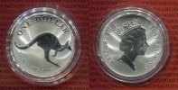 Australien 1 Dollar Känguruh Silber 1 Unze Australia 1 Dollar 1993 Känguruh 1 Unze Silber Stgl.