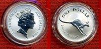 Australien 1 Dollar Känguruh Silber 1 Unze Australia 1 Dollar 1994 Känguruh 1 Unze Silber Stgl. Kangaroo/Nugget Serie