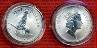 Australien 1 Dollar Känguruh Silber 1 Unze Australia 1 Dollar 1996 Känguruh 1 Unze Silber Stgl. Kangaroo/Nugget Serie