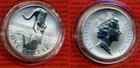 Australien 1 Dollar Känguruh Silber 1 Unze Australia 1 Dollar 1996 Känguruh 1 Unze Silber Stgl. Kangaroo/Nugget Serie