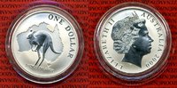 Australien 1 Dollar Känguruh Silber 1 Unze Australia 1 Dollar 2000 Känguruh 1 Unze Silber Stgl. Kangaroo/Nugget Serie
