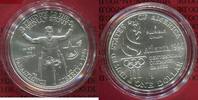 USA 1 Dollar Commemorative Silber USA 1 Dollar Silber 1996 D Paralympics Wheelchair Rollstuhl Athlet