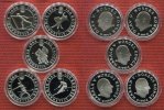Norwegen 5 x 100 Kronen Silbermünzen Norwegen 5 x 100 Kroner Lot Olympiade Lillehammer 1994 PPq