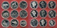 Cook-Inseln Lot von 9 Münzen Cook Islands 8 x 50 Dollar + 1 x 10 Dollar 1990 Tiermotive Lot