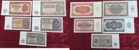 DDR GDR Eastern Germany Banknotensatz 5, 10, 20, 50 und 100 Mark DDR Banknotensatz 1955 Kassenfrisch, 5 bis 100 Mark, 5 Werte Picture